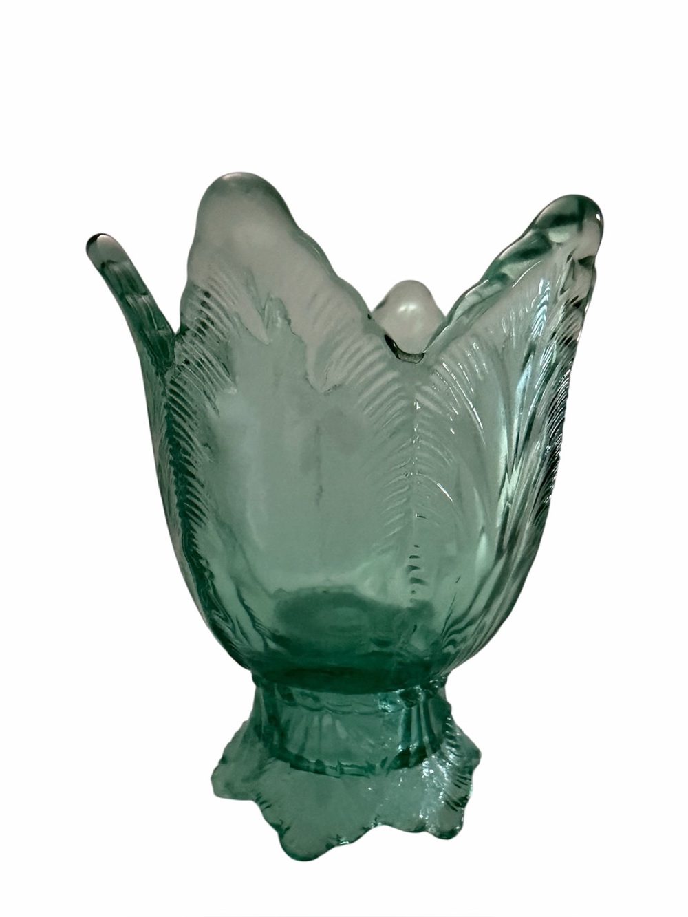 Fenton Art Glass Tulip Flower Reversible Pedestal Candle Holder